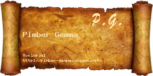 Pimber Gemma névjegykártya